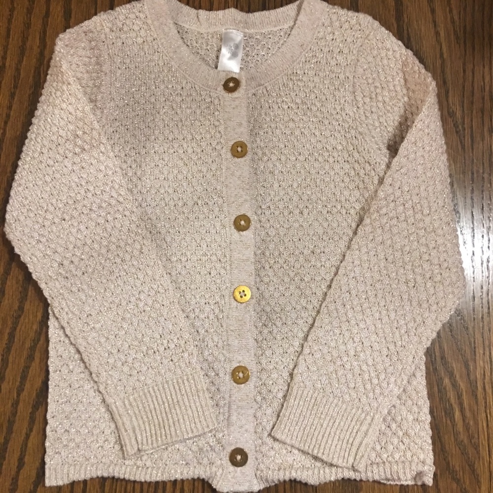 Little Girls Gold Cardigan